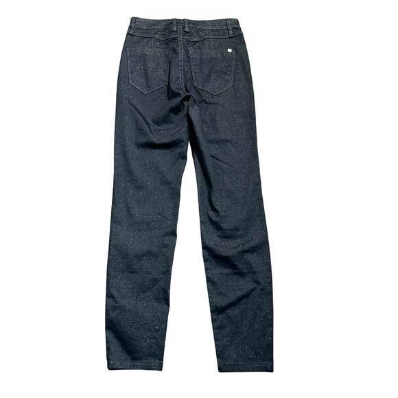 BEBE Women's 26 Black Jeans Sparkle Glitter Skinny Pants Whimsigoth y2k Clubwear - Picture 2 of 11